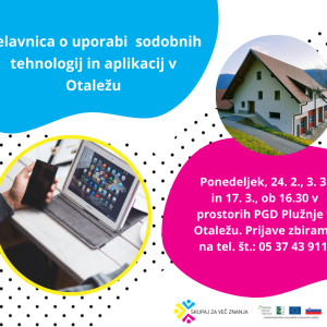 Delavnica uporabe sodobnih tehnologij in aplikacij