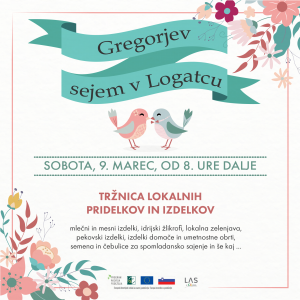 Tržnica lokalnih pridelkov in izdelkov na Gregorjevem sejmu v Logatcu