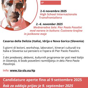 Te zanima Pasolini? Prijavi se na Mednarodno šolo!