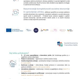 Preizkusite novo usposabljanje za zeleni in digitalni prehod na področju socialne ekonomije SETS