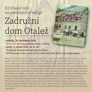 Zadružni dom Otalež - predstavitev knjige