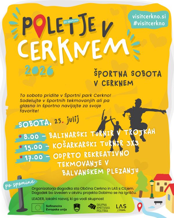 Športna sobota v Cerknem: turnirji, plezanje in dobro vzdušje