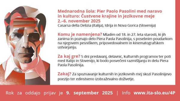 Te zanima Pasolini? Prijavi se na Mednarodno šolo!