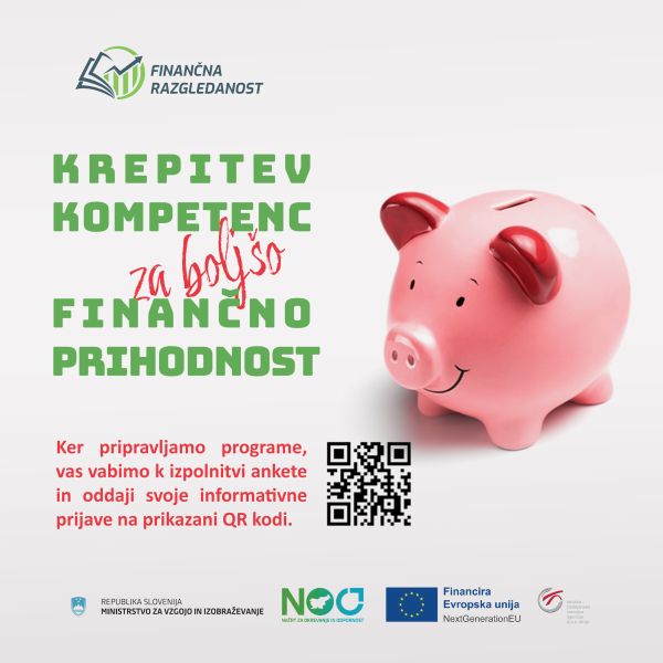 Brezplačni programi za krepitev kompetenc za boljšo finančno prihodnost