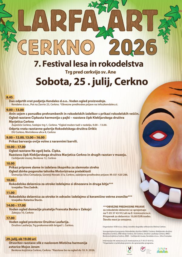 V SOBOTO STE VABLJENI NA ROKODELSKI DOGODEK LARFA ART V CERKNO 