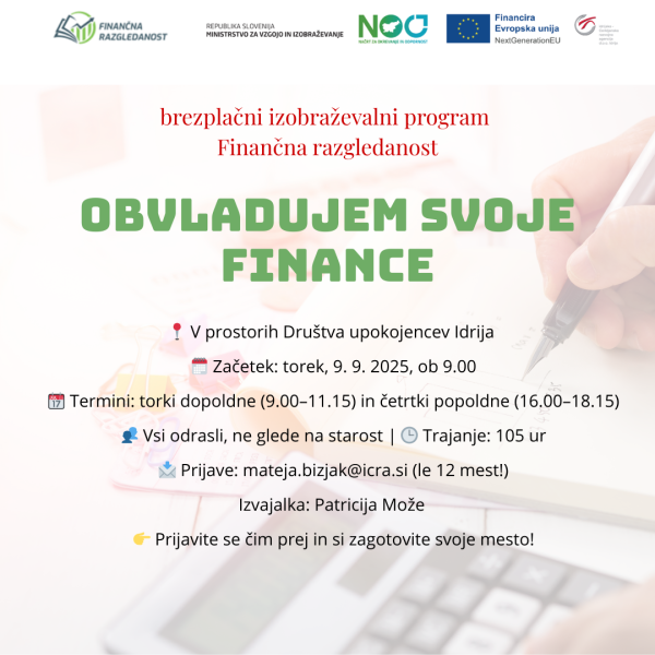 Obvladujem svoje finance