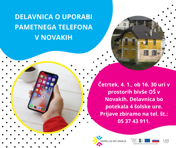 2. delavnica o uporabi pametnega telefona v Novakih