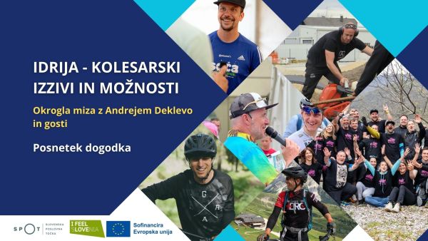 Vabilo k ogledu posnetka okrogle mize z naslovom Idrija - kolesarski izzivi in možnosti