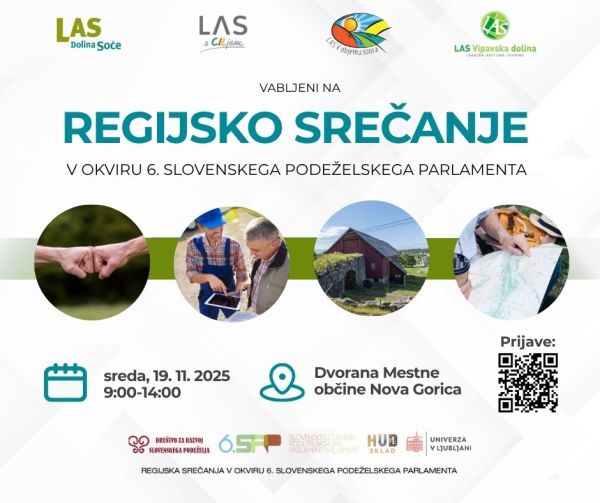 Vabilo na regijsko srečanje v okviru priprave na podeželski parlament