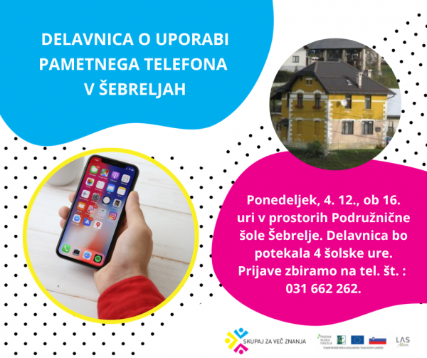 Delavnica o uporabi pametnega telefona v Šebreljah