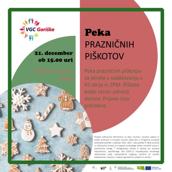 Peka prazničnih piškotov za otroke